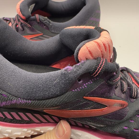 Brooks Transcend 6 Running Shoes Women’s 9 Black Red Stability DNA Loft - Picture 7 of 8